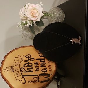 Death note L initial necklace gunmetal